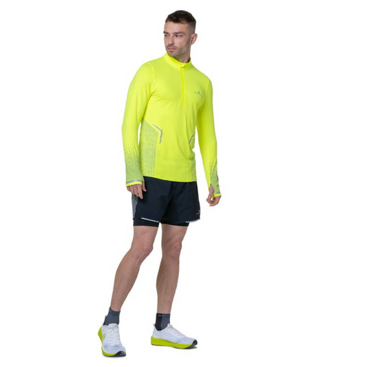 Ronhill Men's Tech Reflect 1/2 Zip in Fluo Yellow/Reflect AW25