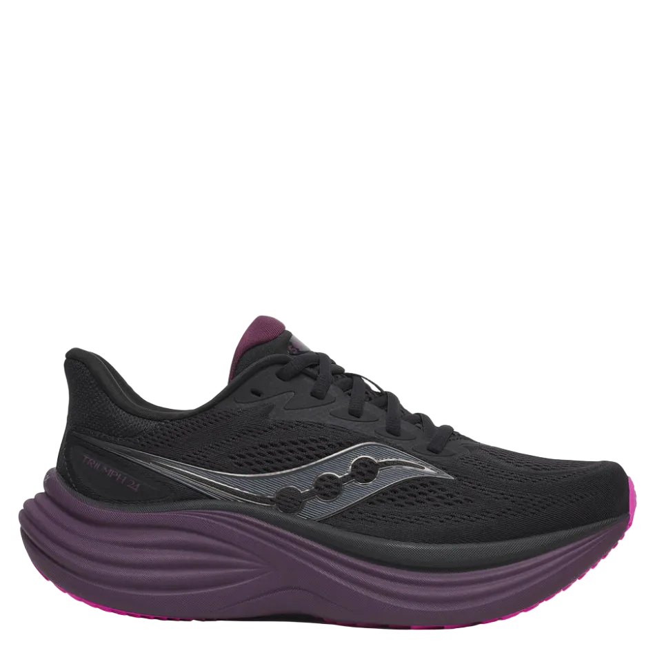 Saucony Women's Triumph 24 Running Shoes in Black/Syrup AW26