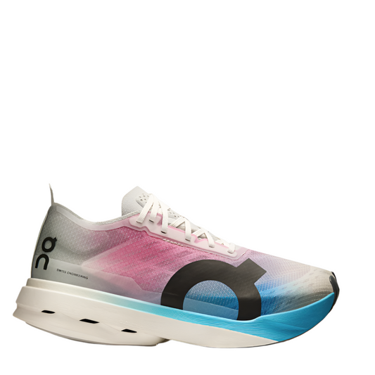 On Women's Cloudboom Strike Running Shoes in White/Horizon AW25