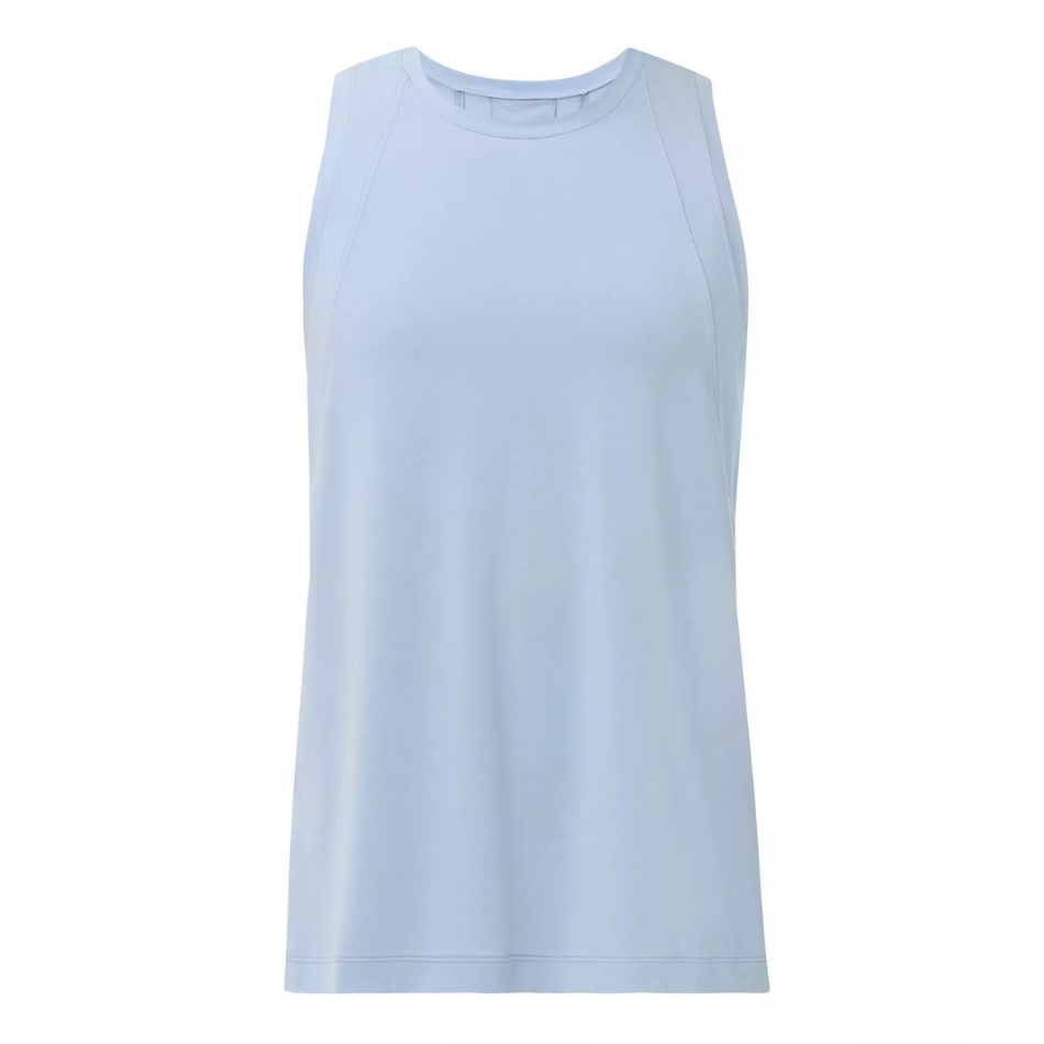 Sweaty Betty Soft Flow Studio Longline Tank in Laguna Blue AW26