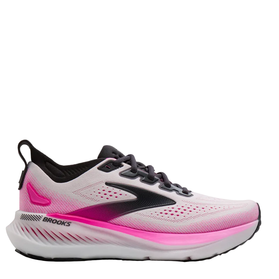 Brooks Women's Glycerin GTS 23 Running Shoes in White/Phantom/Cyber Pink SS26