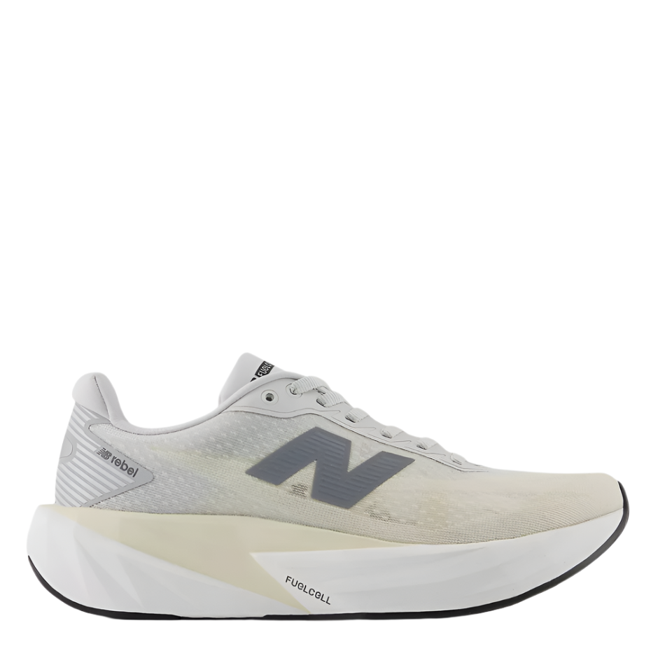 New Balance Women's Fuelcell Rebel v5 Running Shoes in Linen/Grey Matter/White AW25