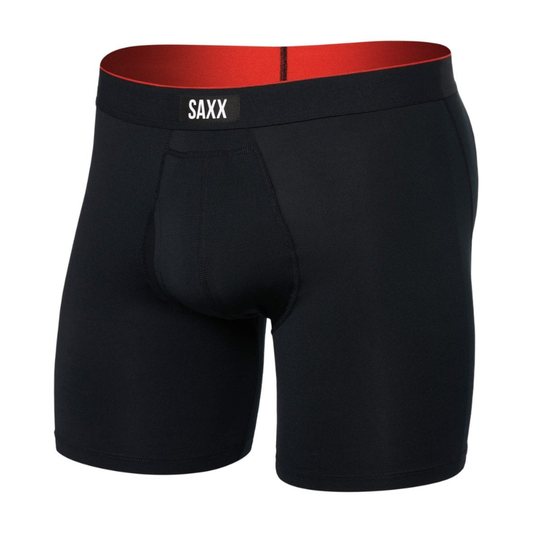 SAXX Men's Multi-Sport Mesh Boxer Brief Fly in Black SS26