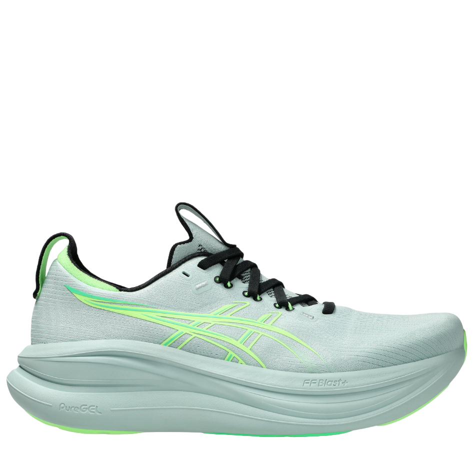 ASICS Men's GEL-NIMBUS 28 Running Shoes in Cold Moss/Illuminate Green SS26