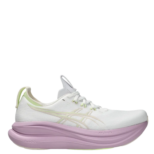 ASICS Women's GEL-NIMBUS 28 Running Shoes in White/Hazy Lilac AW26