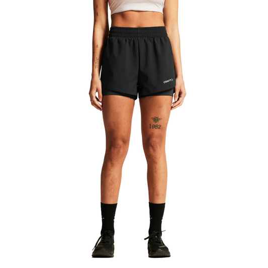 Craft Women's ADV Essence 2-in-1 Shorts in Black AW25