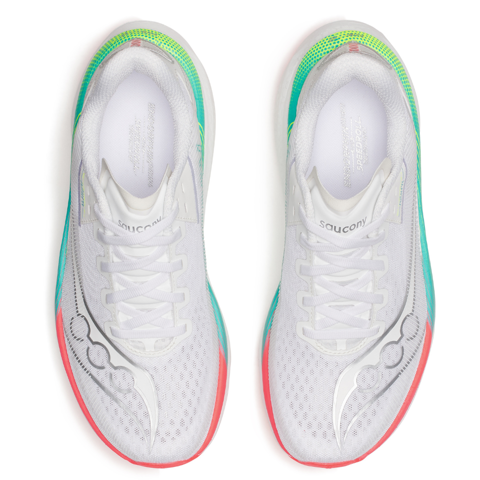 Saucony Women's Endorphin Azura Running Shoes in White/Multi AW26