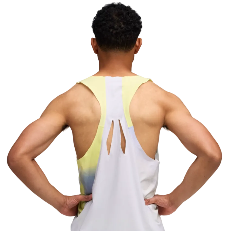 Puma Men's Lightspeed Ultraweave Graphic Singlet in Silver Mist SS26