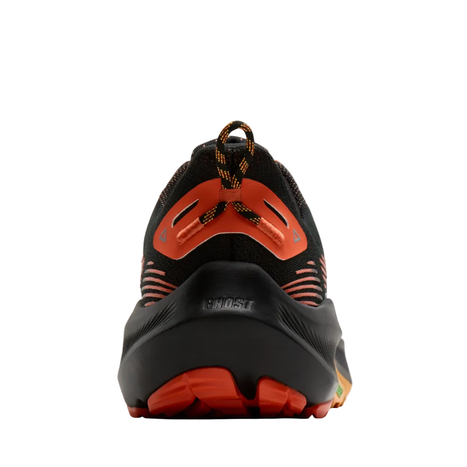 Brooks Men's Ghost Trail Running Shoes in Black/Red/Orange AW26