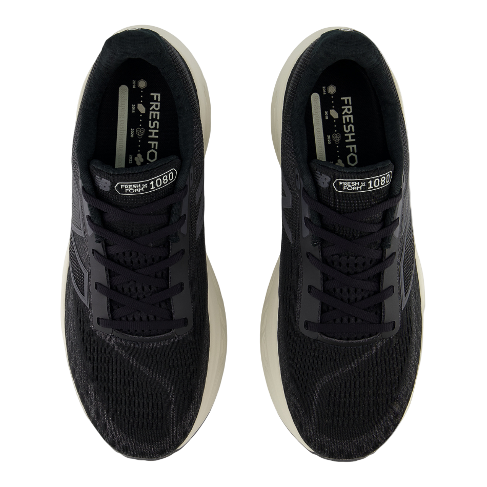 New Balance Men's 1080 v14 Running Shoes in Black/Magnet/Linen AW25