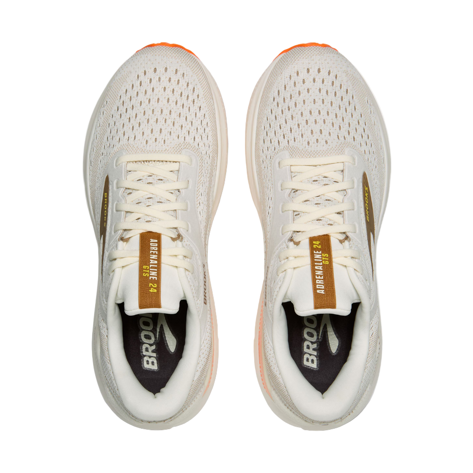 Brooks Men's Adrenaline GTS 24 Running Shoes in Coconut/Portabella/Orange AW25