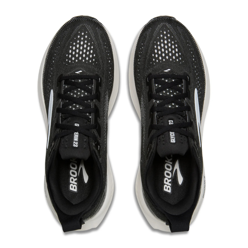 Brooks Men's Glycerin 23 Wide Fitting 2E Running Shoes in Black/Grey/White AW26
