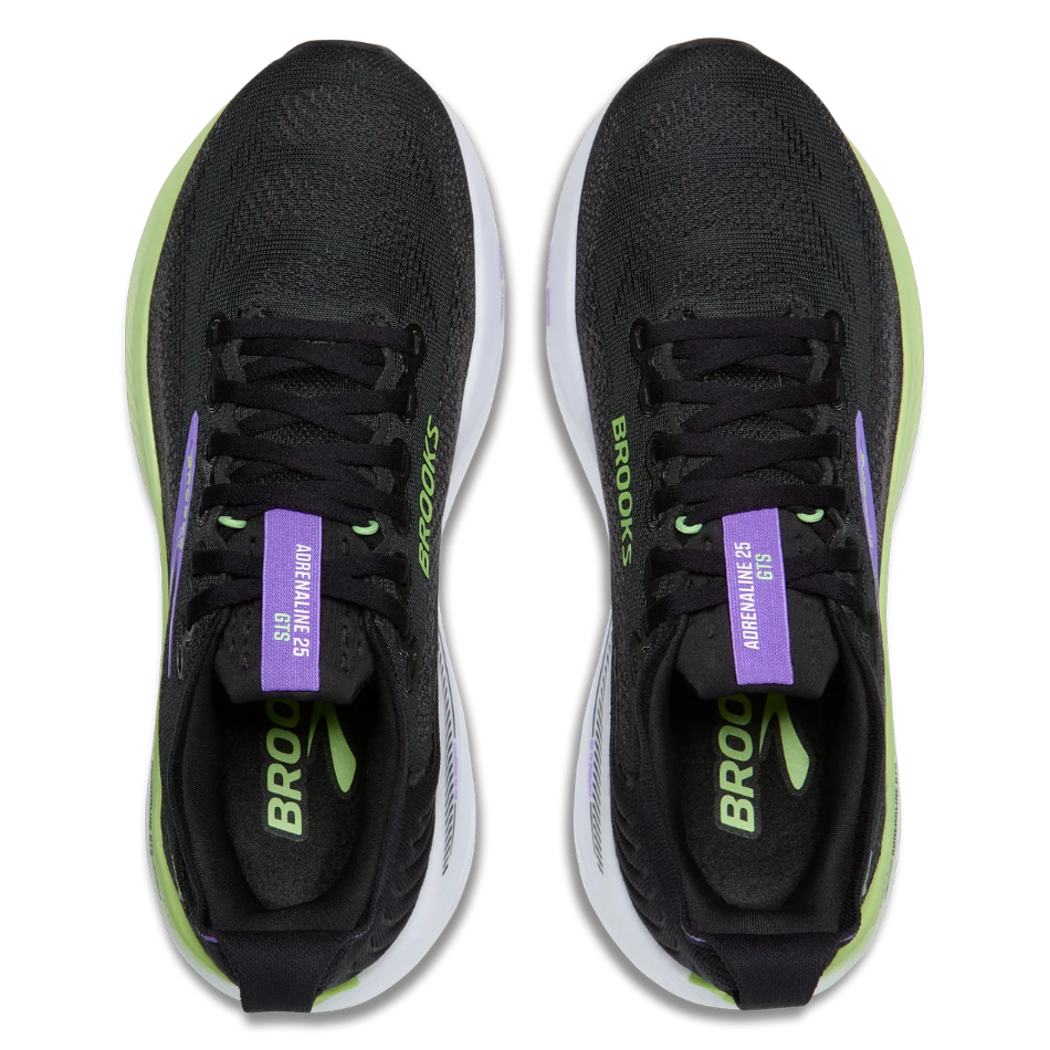 Brooks Women's Adrenaline GTS 25 Running Shoes in Black/Blackened Pearl/Purple AW26