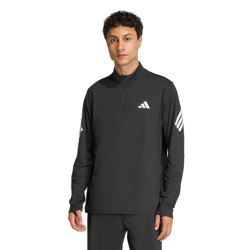 adidas Men's Adi365 Long Sleeved Zip Top in Black AW26