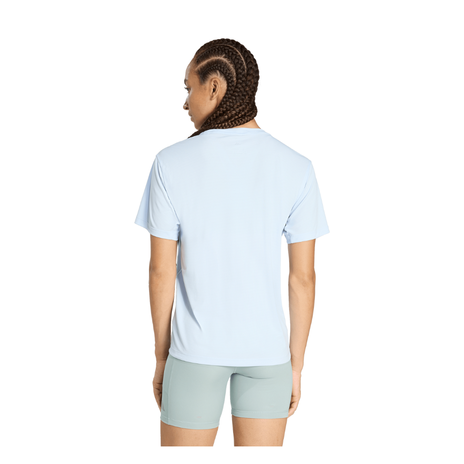 adidas Women's Run Essentials Short Sleeved Tee in Crystal Sky SS26