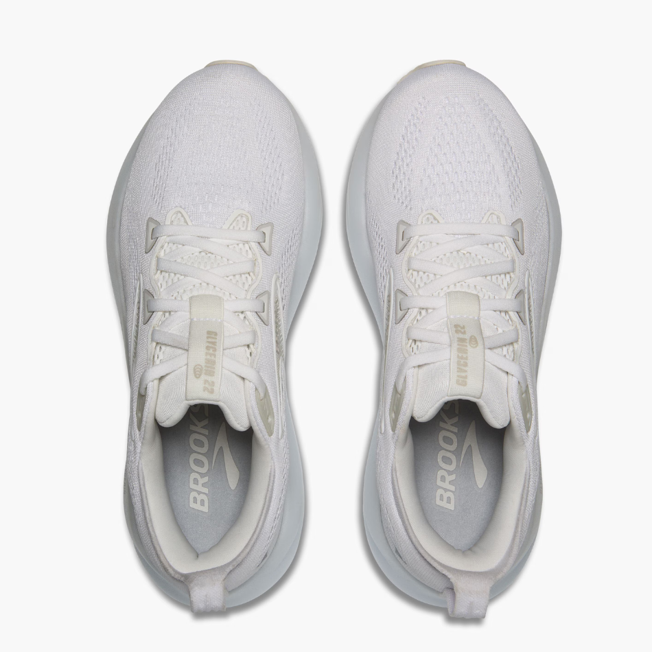 Brooks Women's Glycerin 22 Running Shoes in White/White/Grey AW25