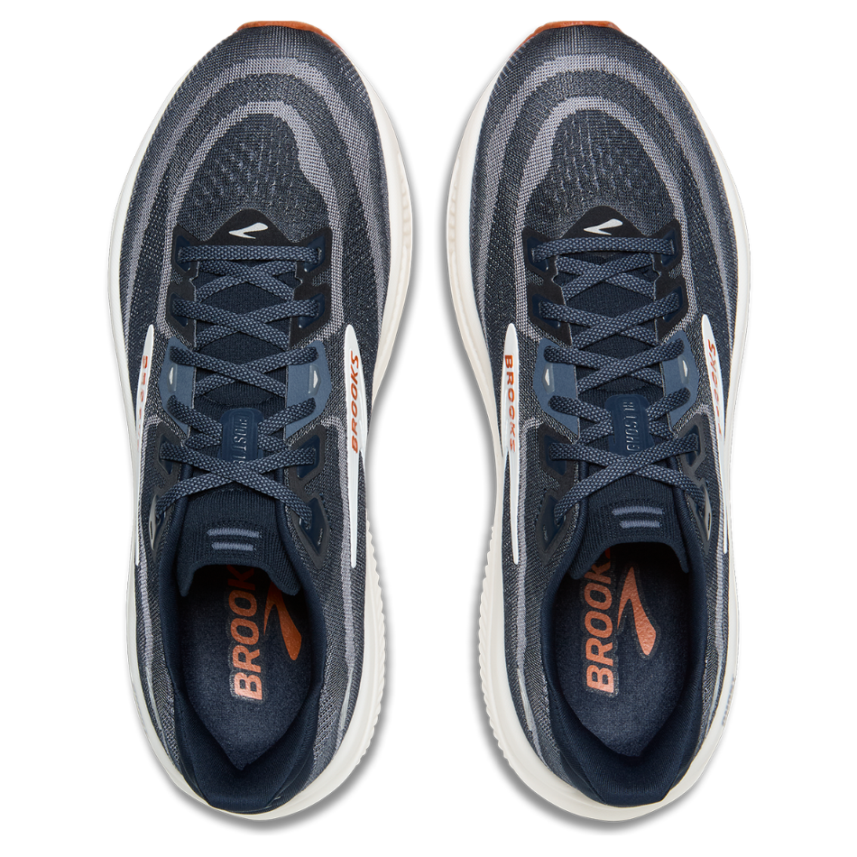 Brooks Men's Ghost 18 Running Shoes in Navy Blazer/Red Earth/Blue AW26