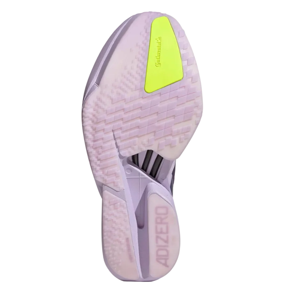 adidas Women's Adizero Adios Pro 4 Running Shoes in Purple Tint/Solar Purple/Signal Green AW26