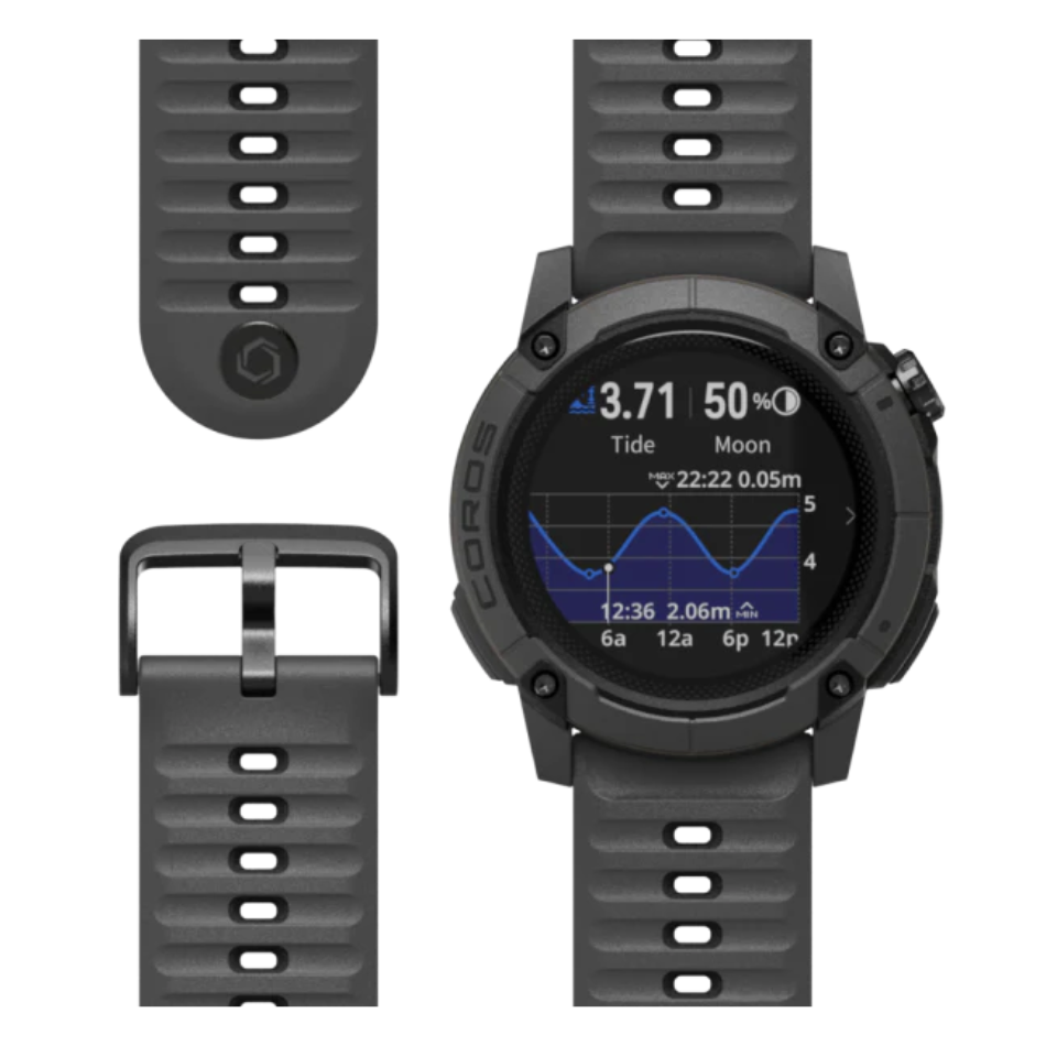 Coros Unisex Nomad Outdoor Adventure Watch in Dark Grey/Black AW25