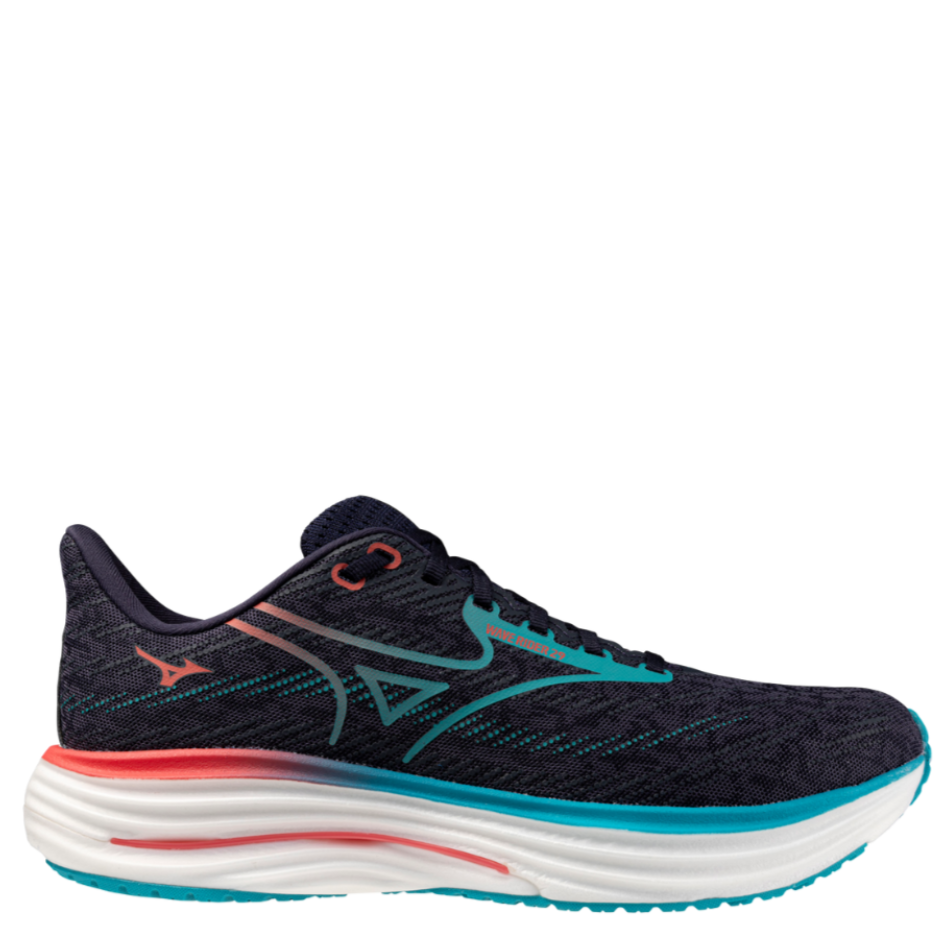 Mizuno Men's Wave Rider 29 Running Shoes in Odyssey Gray/Capri Breeze/Calypso Coral AW25