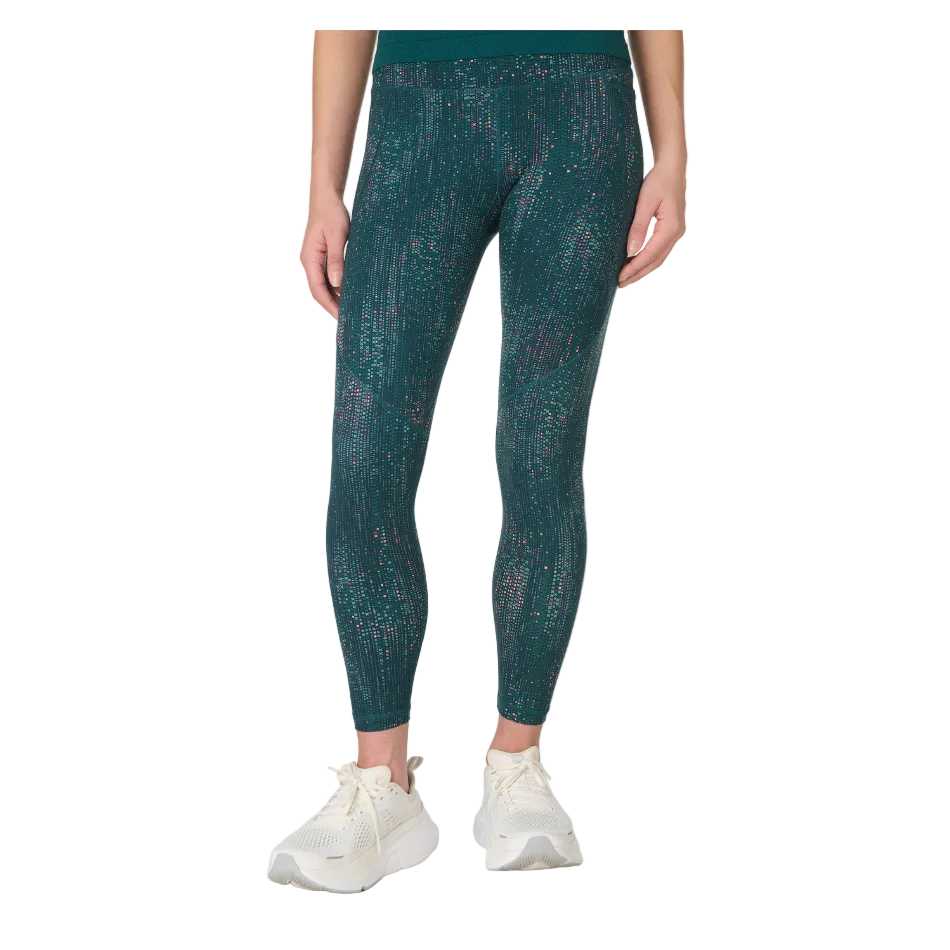 Sweaty Betty Power 7/8 Workout Leggings in Green Code Print SS26