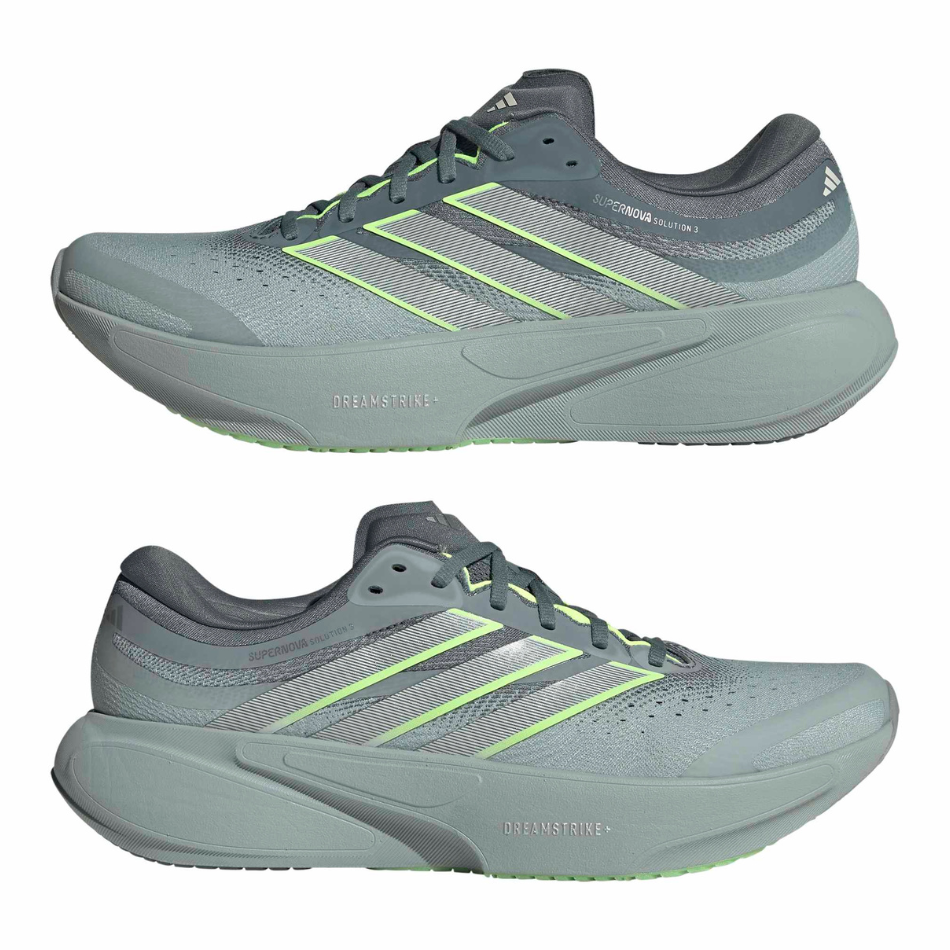 adidas Men's Supernova Solution 3 Running Shoes in Blue Oxide/Linen Green/Wonder Sage AW26
