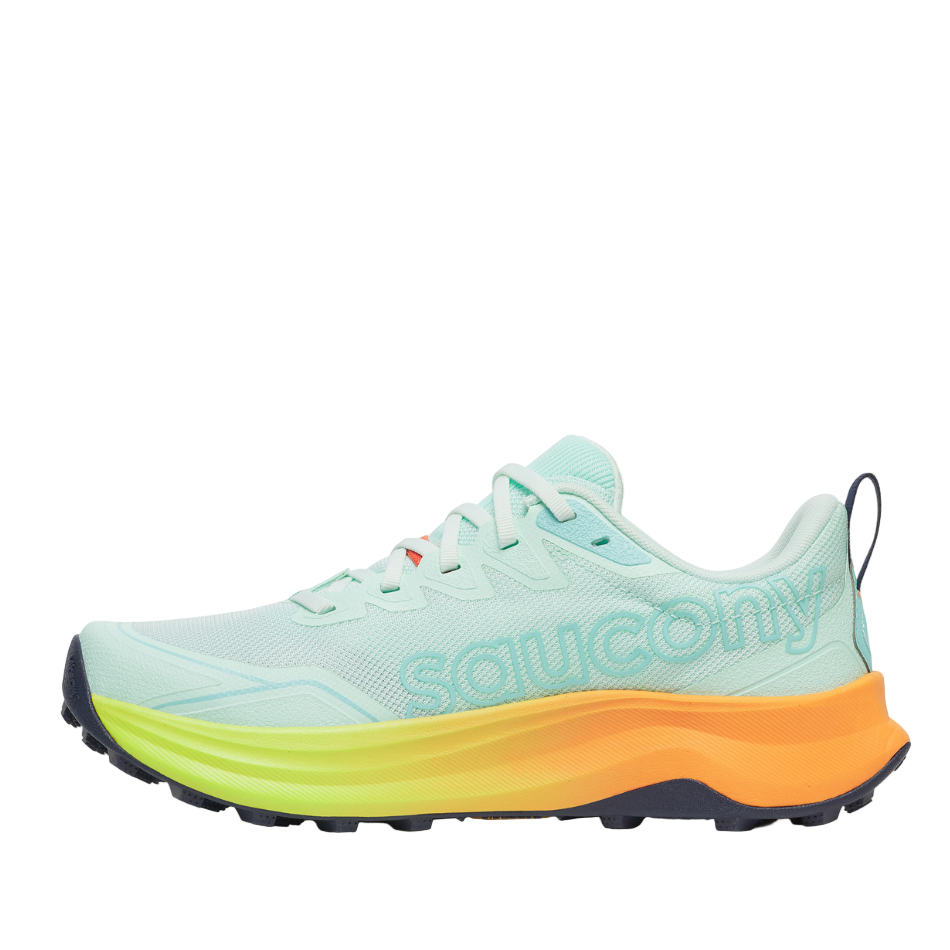 Saucony Women's Peregrine 16 Trail Running Shoes in Aqua/Citron SS26