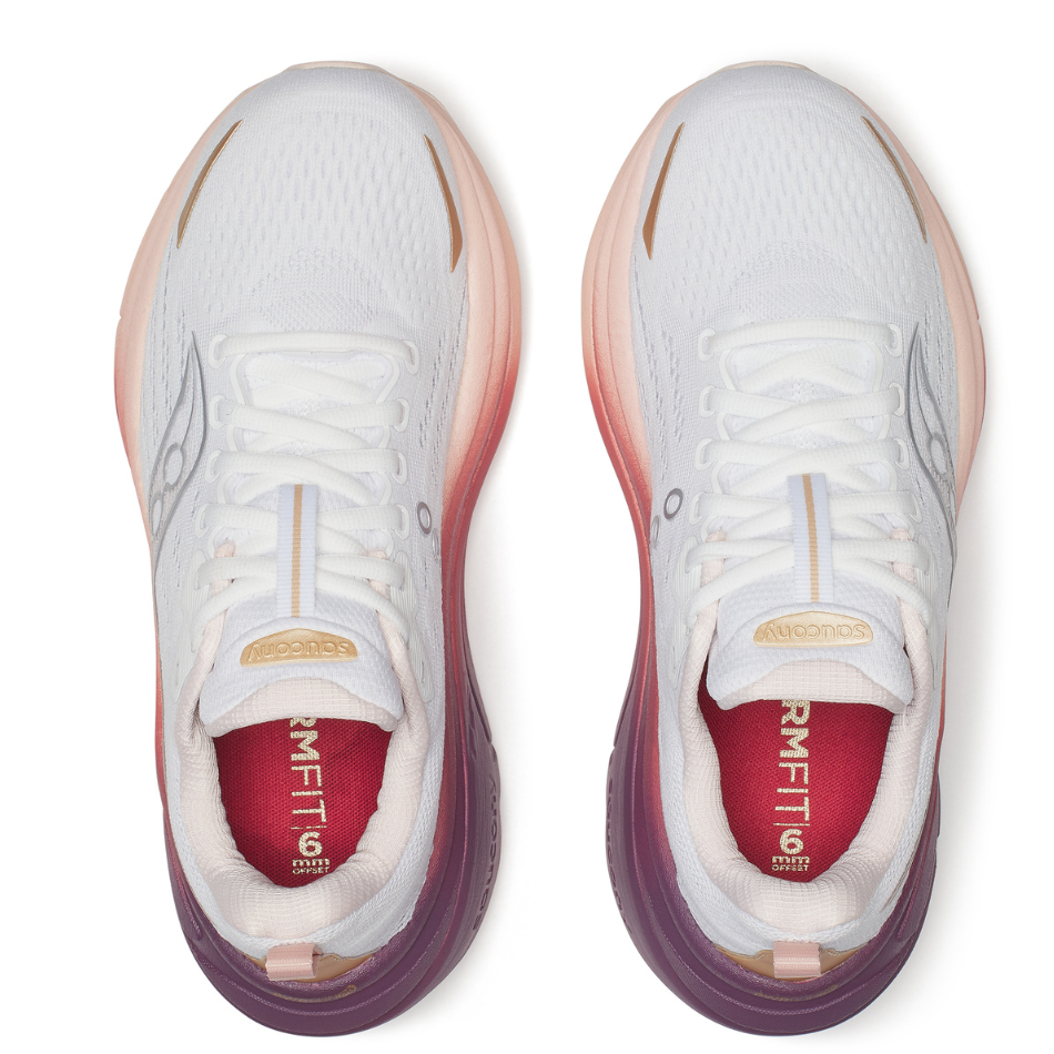 Saucony Women's Hurricane 25 Running Shoes in White/Cameo - Online Exclusive