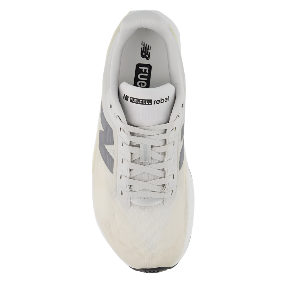 New Balance Women's Fuelcell Rebel v5 Running Shoes in Linen/Grey Matter/White AW25