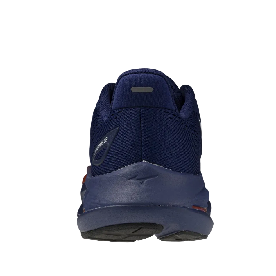 Mizuno Men's Wave Inspire 22 Running Shoes in Beacon Blue/Tomato Puree/Firecracker AW26