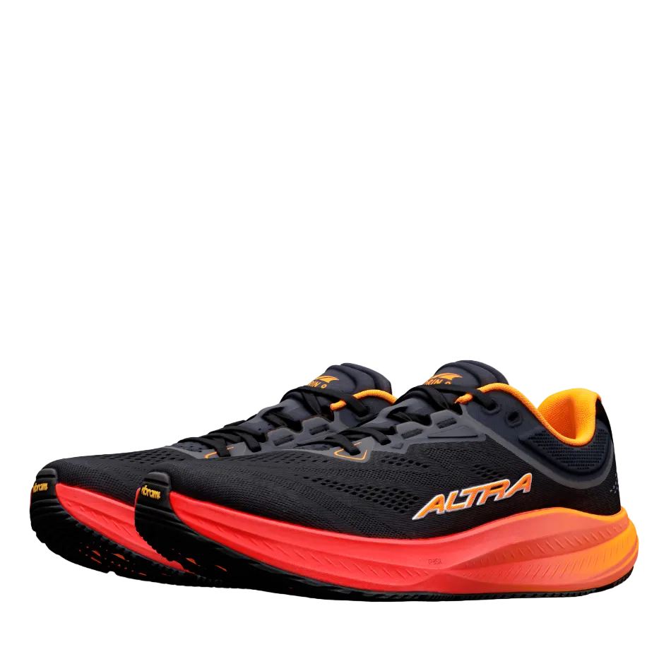 Altra Men's Torin 9 Running Shoes in Black/Orange Pop/Fiery Coral AW26