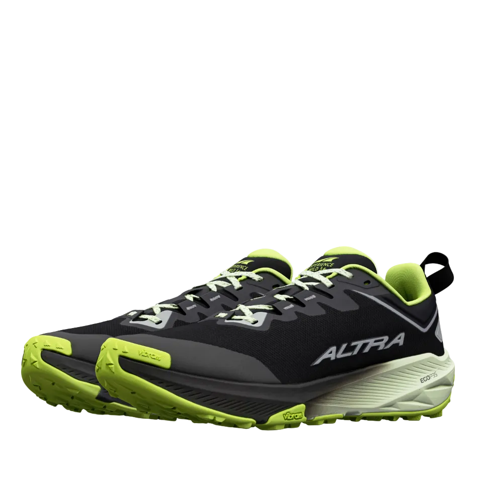 Altra Men's Experience Wild 3+ Trail Running Shoes in Black/Silver/Acid Lime AW26