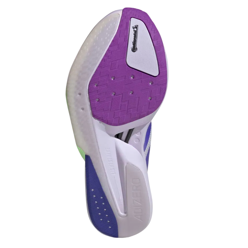 adidas Women's Adizero Boston 13 Running Shoes in Purple Tint/Solar Purple/Green Spark AW26