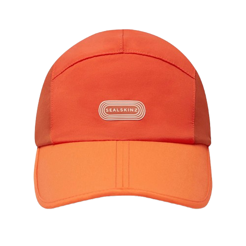 Sealskinz Unisex Runham Ultra Lightweight Quick Dry Foldable Running Cap in Orange SS26