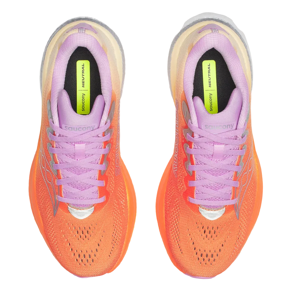 Saucony Women's Ride 19 Running Shoes in Fire/Orchid - Online Exclusive