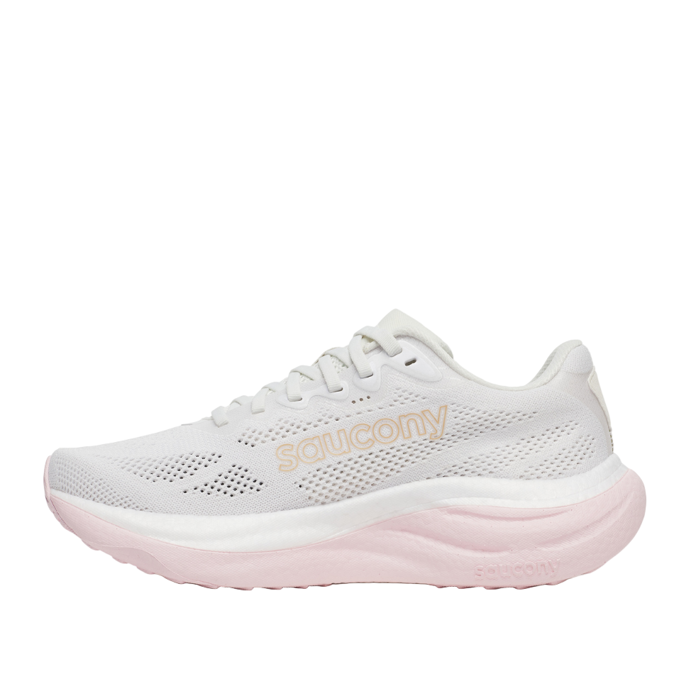 Saucony Women's Ride 19 Running Shoes in White/Silk SS26
