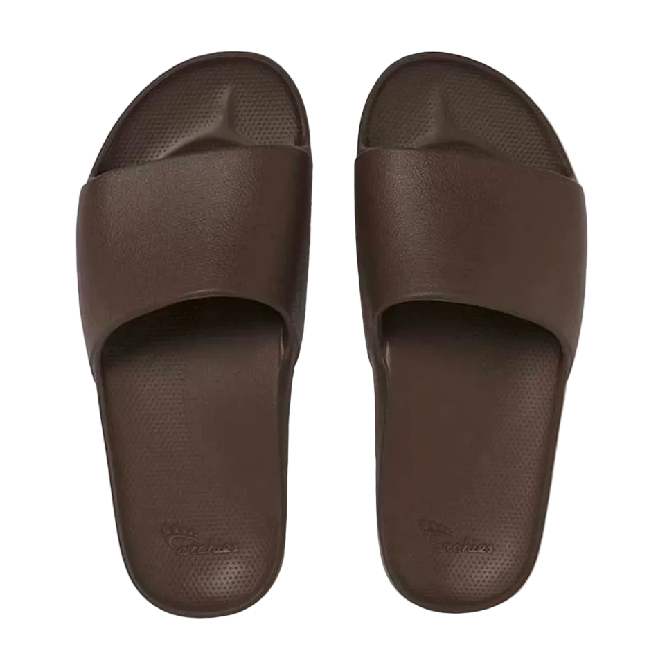 Archies Arch Support Slides in Dark Brown