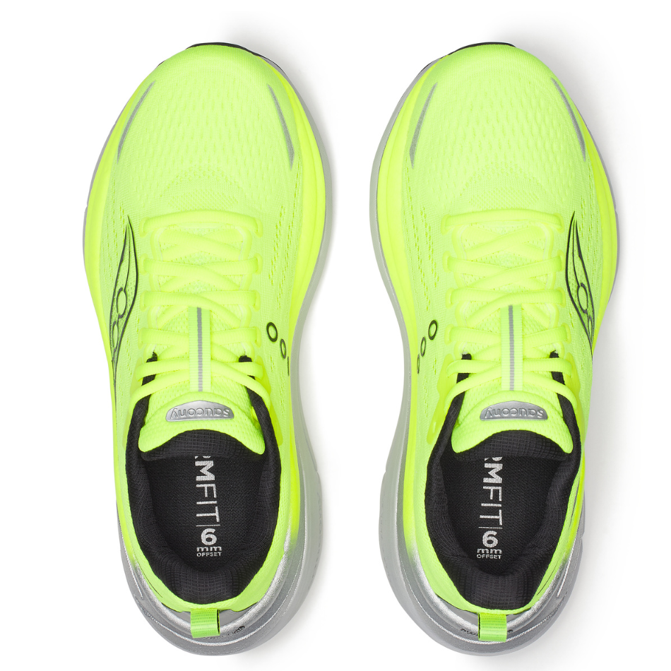 Saucony Men's Hurricane 25 Running Shoes in Citron/Black - Online Exclusive