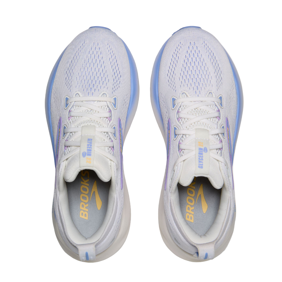 Brooks Women's Glycerin 22 Running Shoes in White/Blue Heron/Apricot AW25
