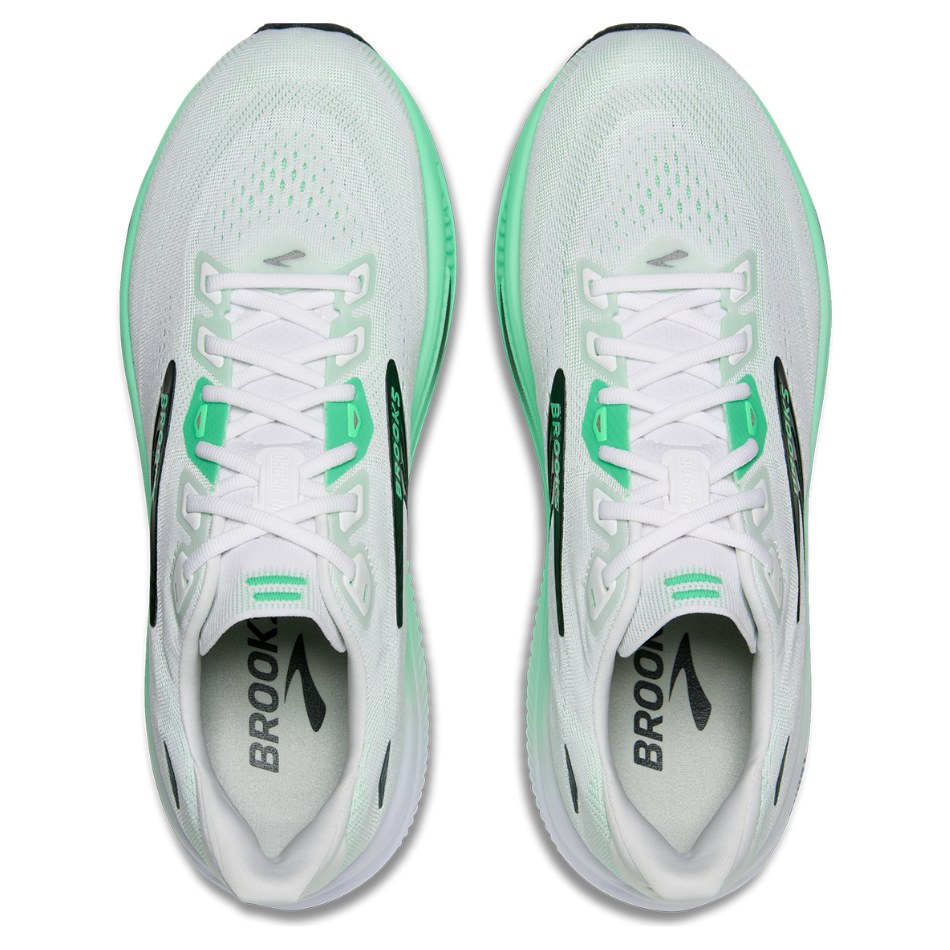 Brooks Men's Ghost 18 Running Shoes in White/Spring Bud/Spruce AW26