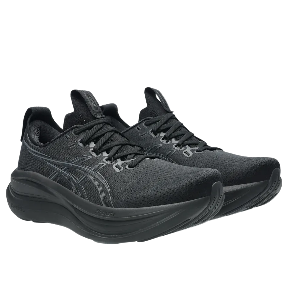 ASICS Men's GEL-NIMBUS 28 Running Shoes in Black/Graphite Grey AW26