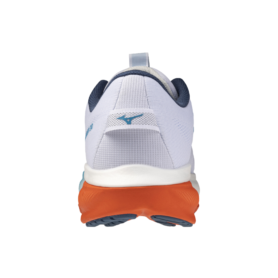 Mizuno Men's Wave Rider 30 Running Shoes in White/Blue Jewel/Orange.com AW26