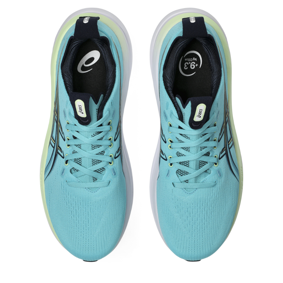 ASICS Men's GEL-NIMBUS 28 Running Shoes in Energy Aqua/Midnight AW26