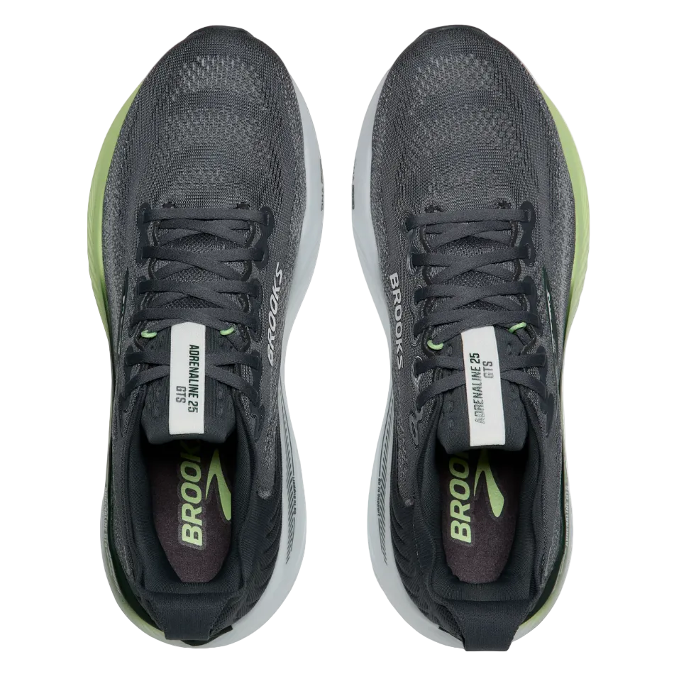 Brooks Men's Adrenaline GTS 25 Running Shoes in Grey/Paradise Green/Spruce AW26