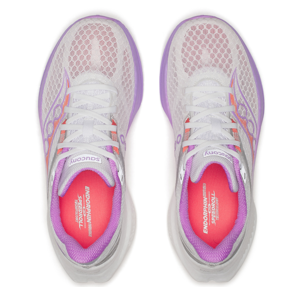 Saucony Women's Endorphin Speed 5 Running Shoes in White/Crocus - Online Exclusive
