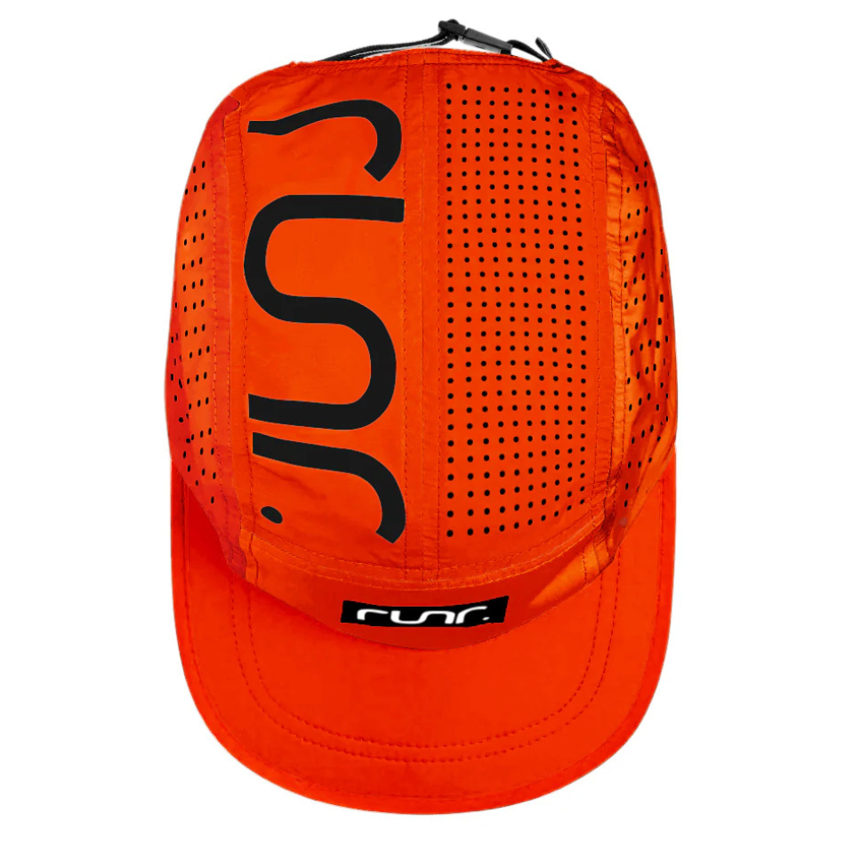 Runr Lumos Reflective Technical Running Hat in Midnight Orange AW25