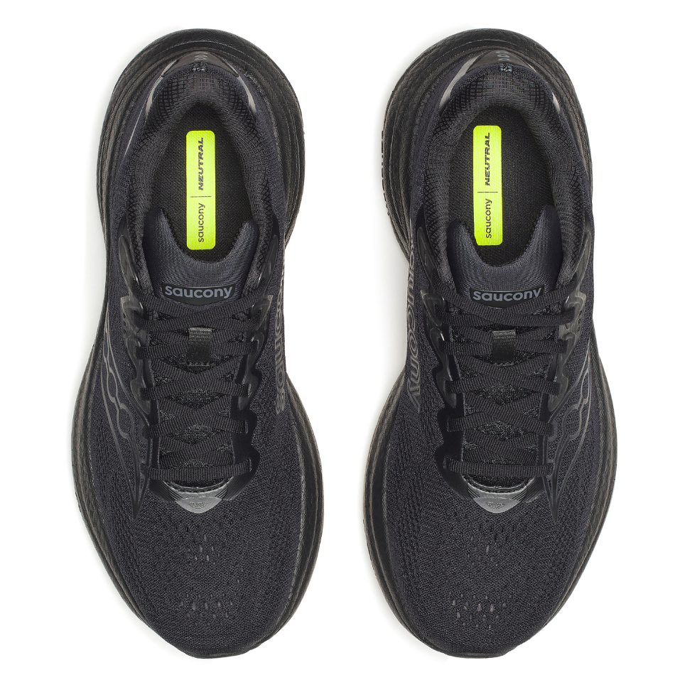 Saucony Men's Ride 19 Running Shoes in Triple Black AW26