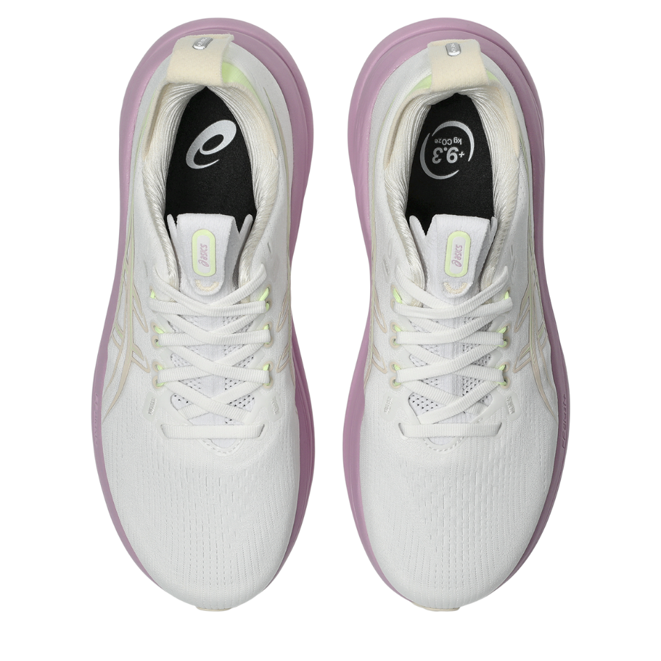ASICS Women's GEL-NIMBUS 28 Running Shoes in White/Hazy Lilac AW26