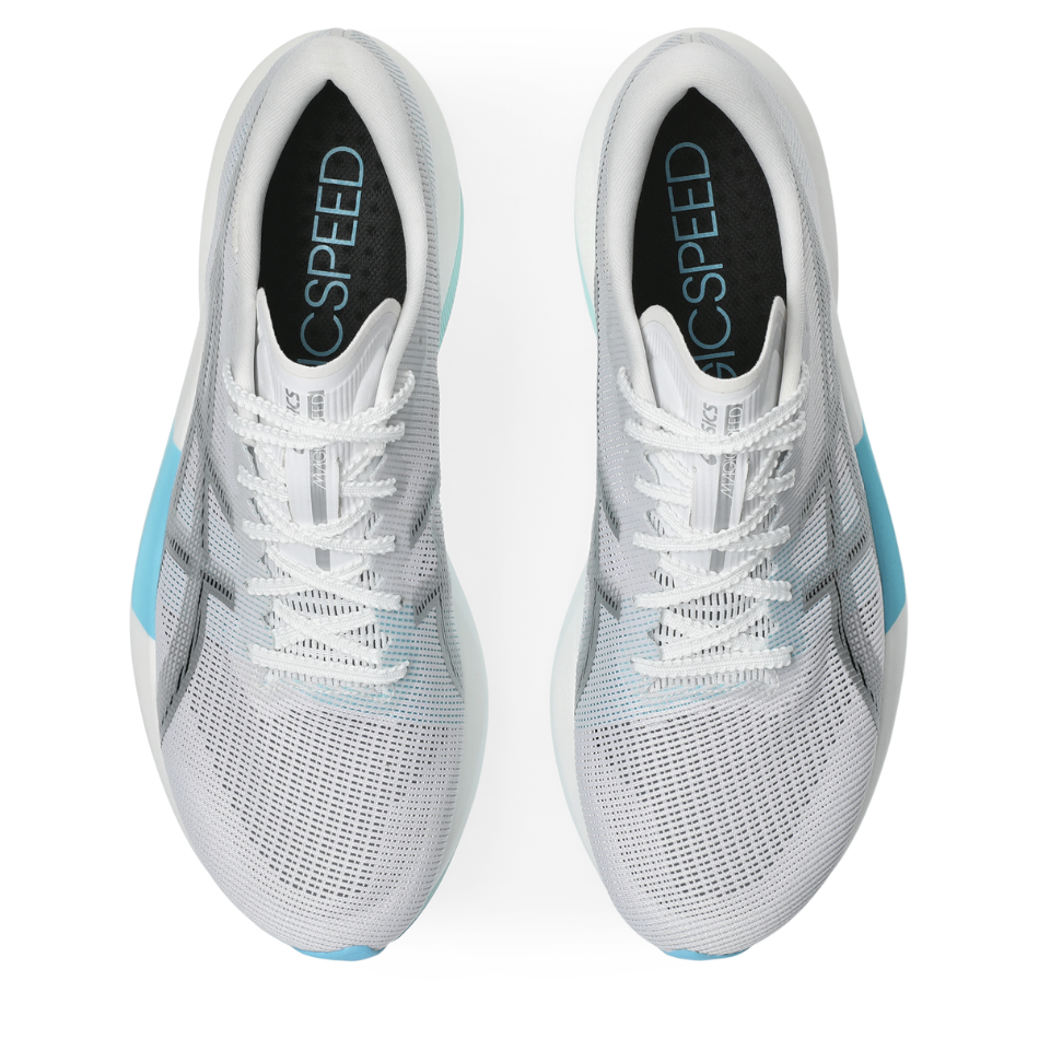 ASICS Unisex Magic Speed 5 Running Shoes in White/Pure Silver AW26
