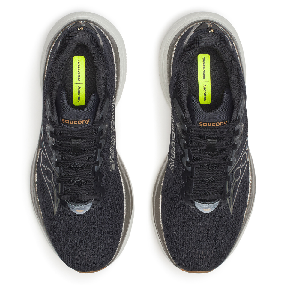 Saucony Men's Ride 19 Running Shoes in Black/Pewter - Online Exclusive